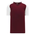 Athletic Knit A1375-233 Apparel Short Sleeve Shirt - Maroon/White - Primary