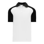 Athletic Knit A1815-222 Apparel Polo Shirt - White/Black - Primary