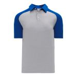 Athletic Knit A1815-922 Apparel Polo Shirt - Heather Grey/Royal - Primary