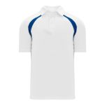 Athletic Knit A1820-207 Apparel Polo Shirt - White/Royal - Primary