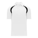 Athletic Knit A1820-222 Apparel Polo Shirt - White/Black - Primary