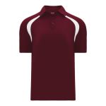 Athletic Knit A1820-233 Apparel Polo Shirt - Maroon/White - Primary