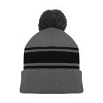 Athletic Knit A1830-930 Hockey Toque - Heather Charcoal/Black - Primary