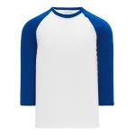Athletic Knit A1846-207 Apparel Long Sleeve Shirt - White/Royal - Primary