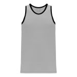 Athletic Knit B1325-822 League Basketball Jersey - Grey/Black - Primary
