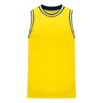 Athletic Knit B1710-255 Pro Basketball Jersey - Maize/Navy/White - Primary
