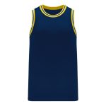 Athletic Knit B1710-273 Pro Basketball Jersey - Navy/Maize/White - Primary
