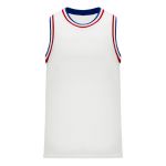 B1710 Pro Basketball Jersey - White/Royal/Red - Front