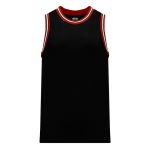 B1710 Pro Basketball Jersey - Black/Red/White - Front