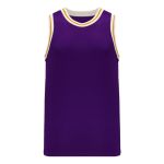 B1710 Pro Basketball Jersey - Purple/Gold/White - Front