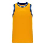 B1710 Pro Basketball Jersey - Gold/Royal/White - Front