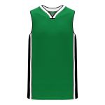 B1715 Pro Basketball Jersey - Kelly/White/Black - Front