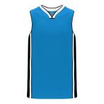 B1715 Pro Basketball Jersey - Pro Blue/Black/White - Front