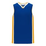 B1715 Pro Basketball Jersey - Royal/White/Gold - Front