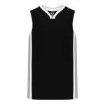 B1715 Pro Basketball Jersey - Black/Grey/White - Front
