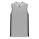 B1715 Pro Basketball Jersey - Grey/White/Black - Front