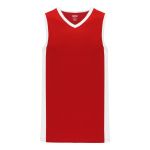 B2115 Pro Basketball Jersey - Red/White - Front