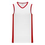 B2115 Pro Basketball Jersey - White/Red - Front