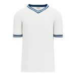 BA1333 Pullover Baseball Jersey - White/Royal - Front