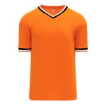 BA1333 Pullover Baseball Jersey - Orange/Black/White - Front