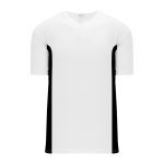 BA1343 One Button Baseball Jersey - White/Black - Front
