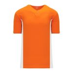 BA1343 One Button Baseball Jersey - Orange/White - Front
