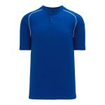 BA1344 Two Button Baseball Jersey - Royal/White - Front