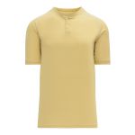 BA1344 Two Button Baseball Jersey - Vegas Gold/White - Front
