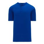 BA1347 Two Button Baseball Jersey - Royal - Front
