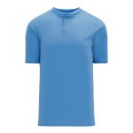 BA1347 Two Button Baseball Jersey - Sky Blue - Front