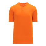 BA1347 Two Button Baseball Jersey - Orange - Front