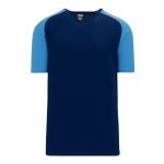 BA1375 Pullover Baseball Jersey - Navy/Sky - Front