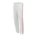 BA1391 Pro Baseball Pants - White/Red - Front