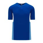 BA1763 One Button Baseball Jersey - Royal/Sky/White - Front