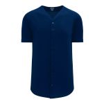 BA5200 Full Button Baseball Jersey - Navy - Front