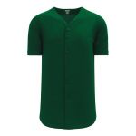 BA5200 Full Button Baseball Jersey - Dark Green - Front