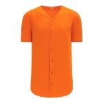 BA5200 Full Button Baseball Jersey - Orange - Front