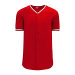 BA5500 Full Button Baseball Jersey - Anaheim Red/White/Grey - Front