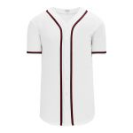 BA5500 Full Button Baseball Jersey - Atlanta White/Navy/Red - Front