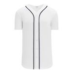 BA5500 Full Button Baseball Jersey - Detroit White/Navy - Front