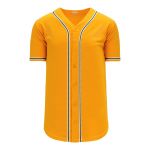 BA5500 Full Button Baseball Jersey - Oakland Gold/White/Dark Green - Front