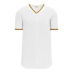 BA5500 Full Button Baseball Jersey - Pittsburgh White/Gold/Black - Front