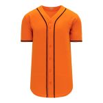BA5500 Full Button Baseball Jersey - San Fransisco Orange/Black - Front