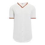 BA5500 Full Button Baseball Jersey - San Fransisco White/Orange/Black - Front