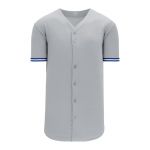 BA5500 Full Button Baseball Jersey - Toronto Grey/Royal/White - Front