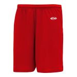 BAS1300 Baseball Shorts - Red - Front