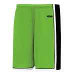 BS1735 Pro Basketball Shorts - Lime Green/Black/White - Front