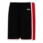 BS1735 Pro Basketball Shorts - Black/Red/White - Front