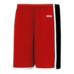 BS1735 Pro Basketball Shorts - Red/Black/White - Front