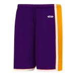 BS1735 Pro Basketball Shorts - Purple/Gold/White - Front